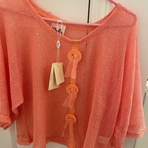 New Crocheted coral top